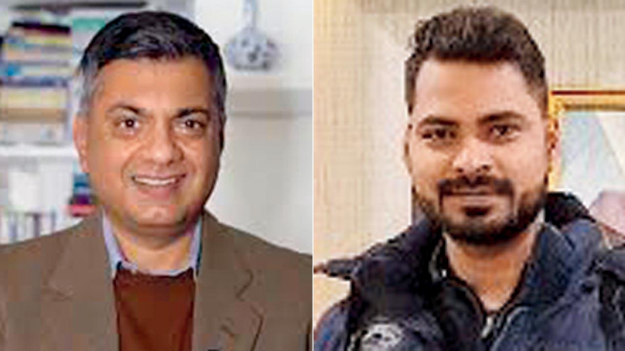 Faisal Devji, historian; (right) Local resident Shrikant Vishwakarma said BJP’s Faizabad candidate had done little to help local residents