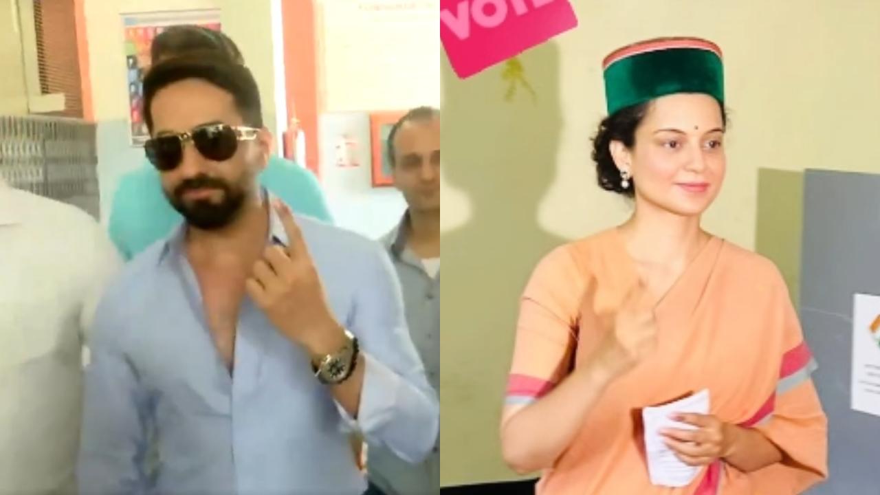 Ayushmann Khurrana, Kangana Ranaut, and other celebs cast their vote