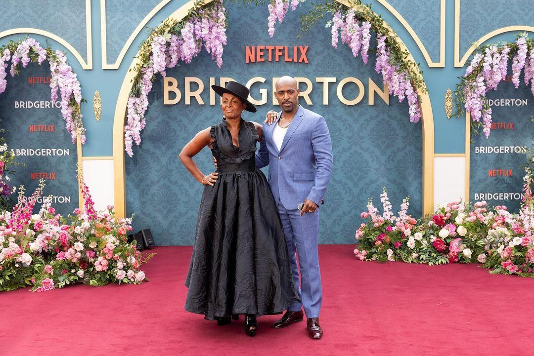 Adjoa Andoh aka Lady Danbury brought her signature look to the evening festivities