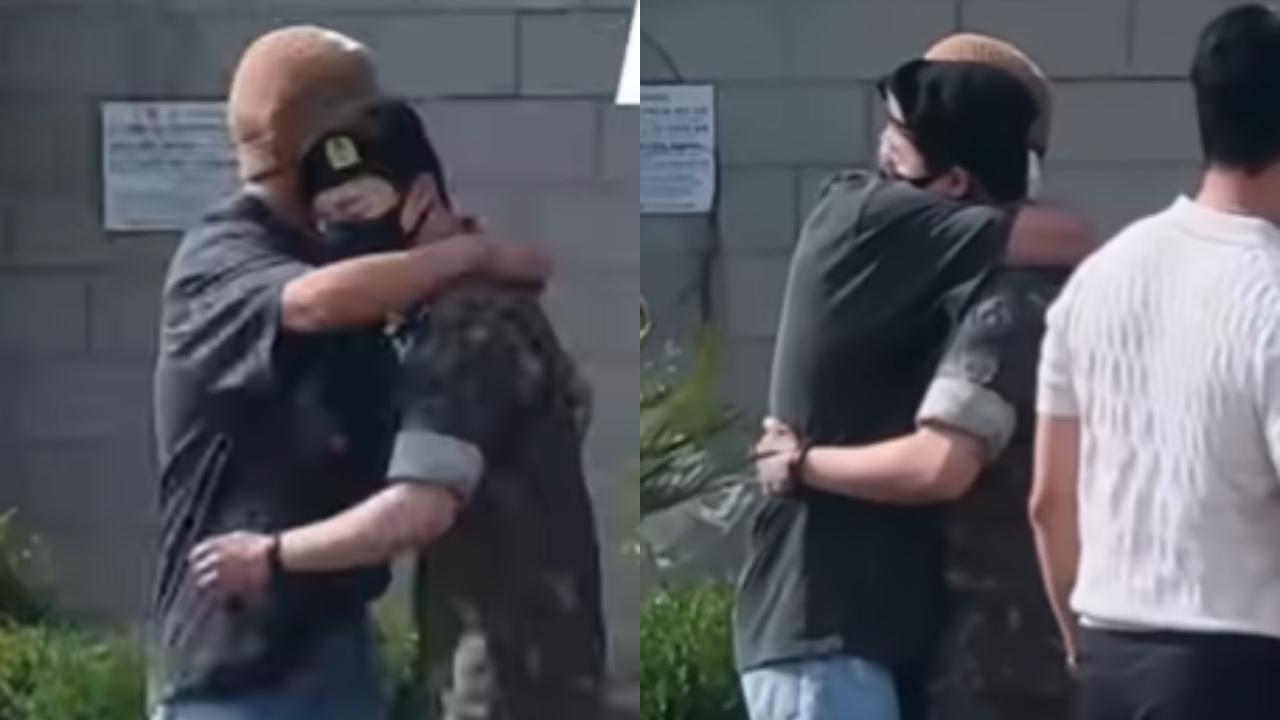 BTS: BFFs Kim Taehyung and Jimin hug during Jin's military discharge, ARMYs say, 'VMIN heart crying'