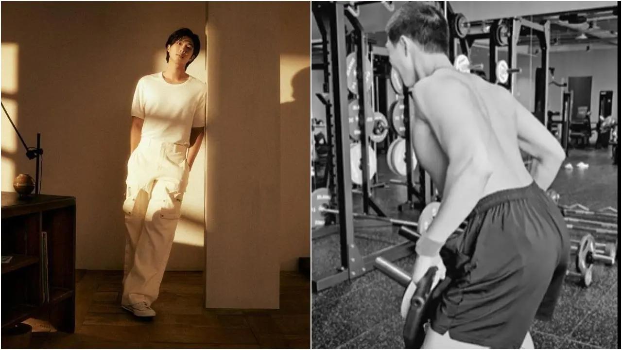 BTS leader Kim Namjoon caused a stir among fans by sharing a video of himself working out shirtless on the occasion of Chuseok, a South Korean festival.