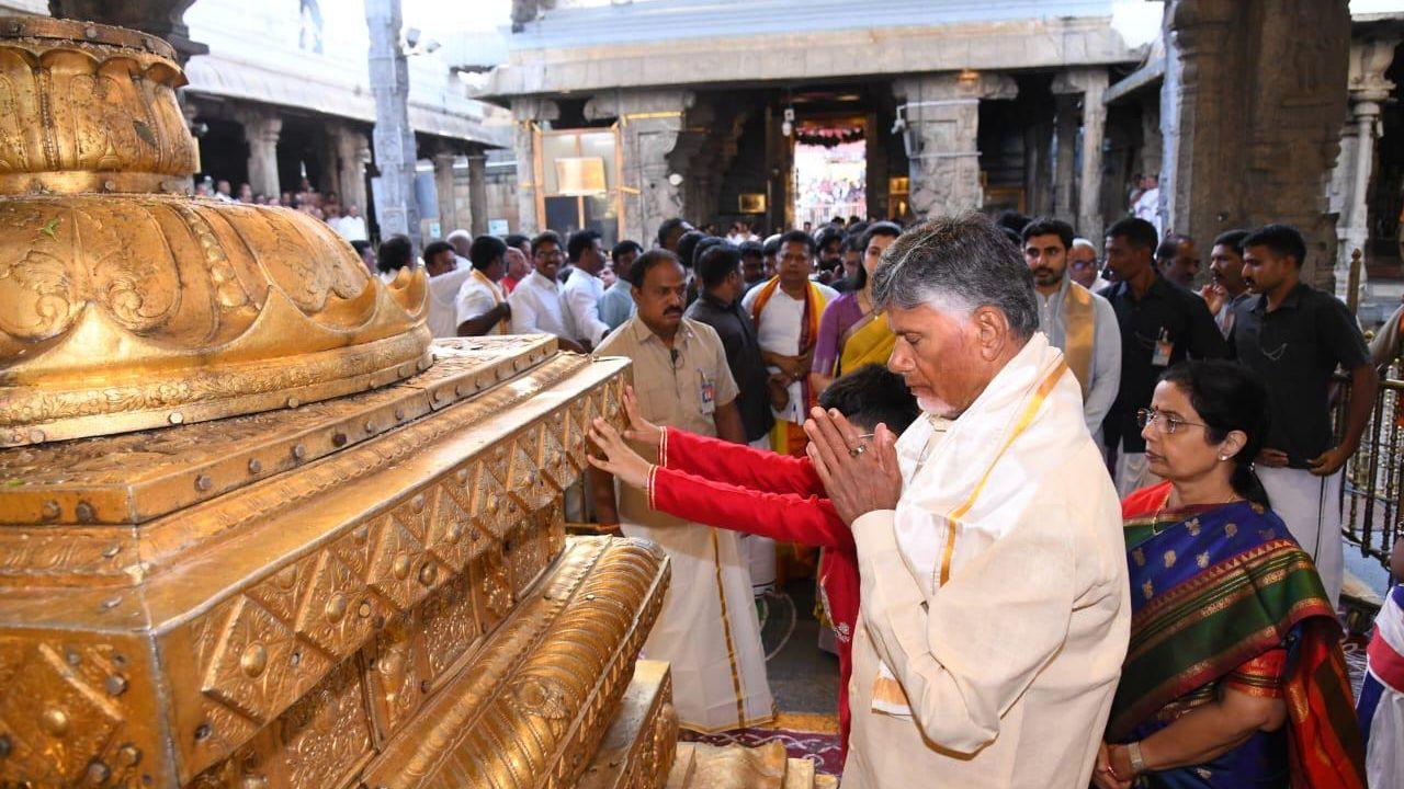 According to Naidu, Lord Venkateswara is their family deity and he always prays to Lord Venkateswara for a moment before undertaking any work.