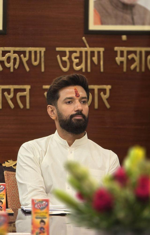 Chirag Paswan takes charge as Union Min