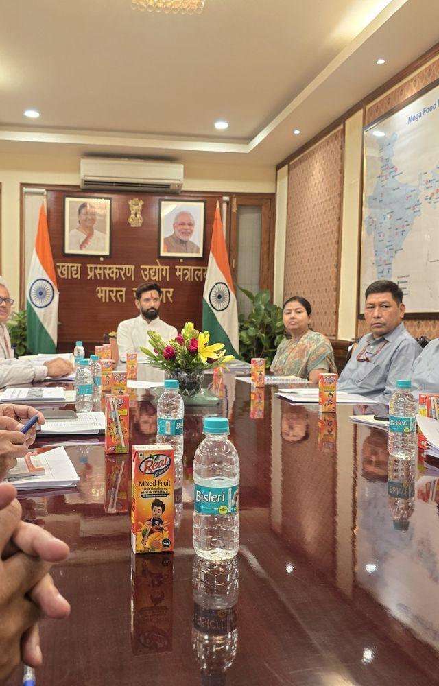 Chirag Paswan was accompanied by his mother and other family members as he began his ministerial duties. 