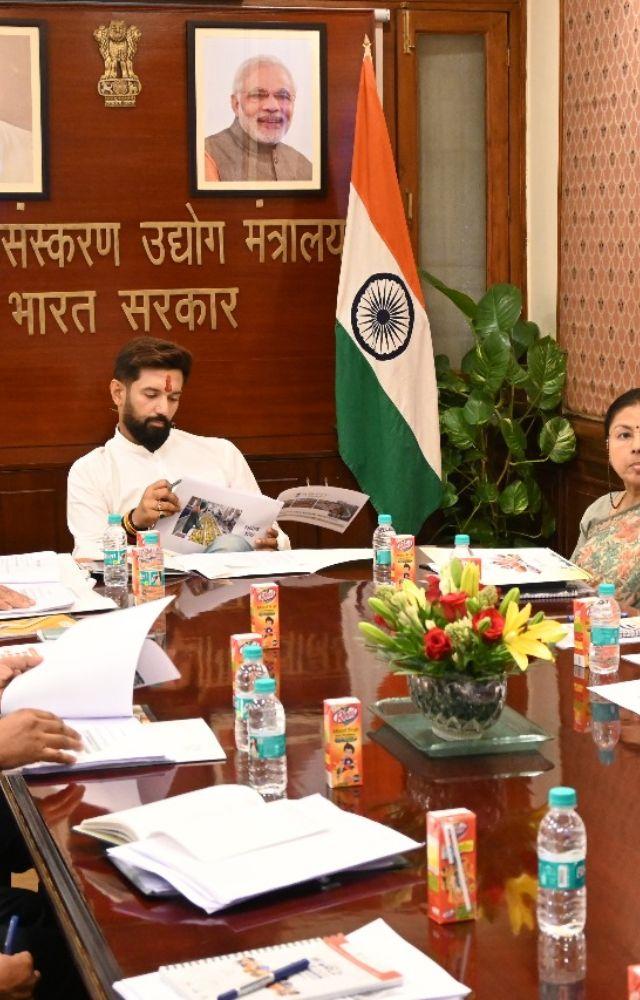 Lok Janshakti Party (LJP) (Ram Vilas) Chief Chirag Paswan assumed charge as Minister of Food Processing Industries on Tuesday.