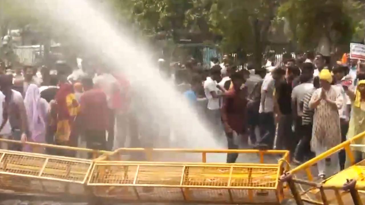 Meanwhile, Delhi CM Arvind Kejriwal's wife, Sunita Kejriwal, read a message from the Chief Minister, who is under judicial custody and said Arvind Kejriwal is hurt to see Delhi's public suffering from water scarcity.