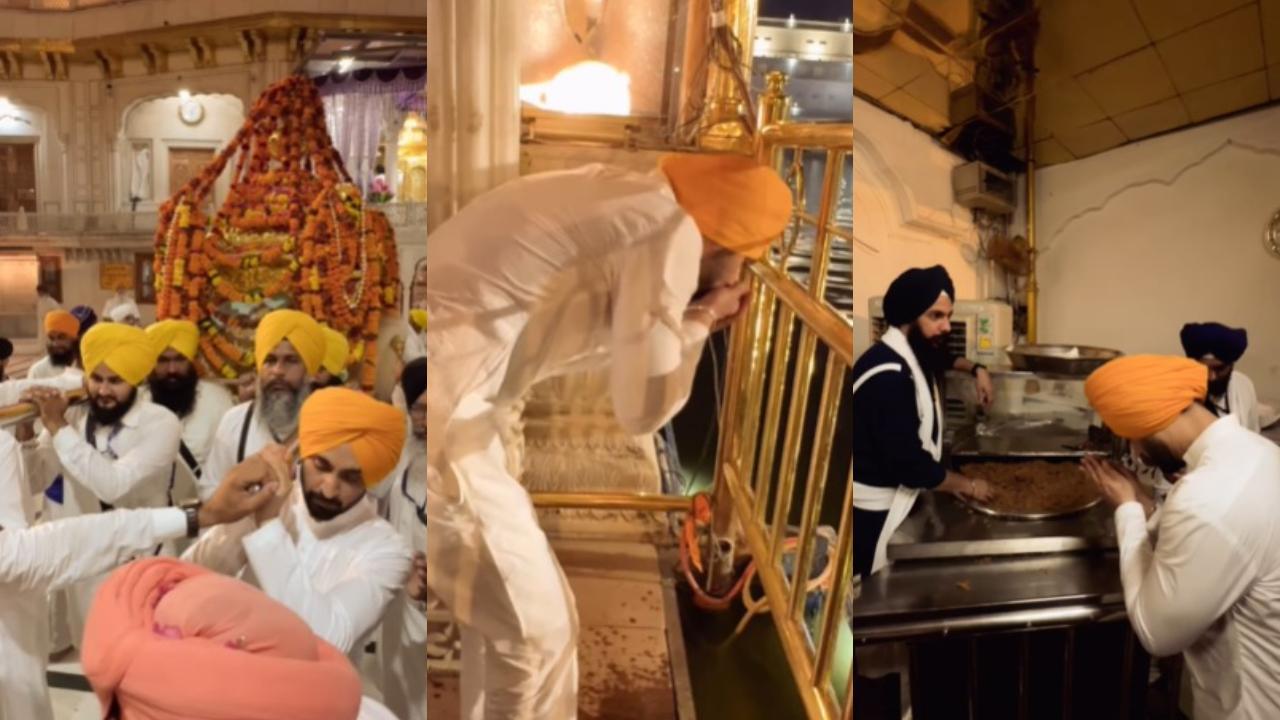 Diljit Dosanjh offers prayers at Golden Temple, participates in community service - watch video