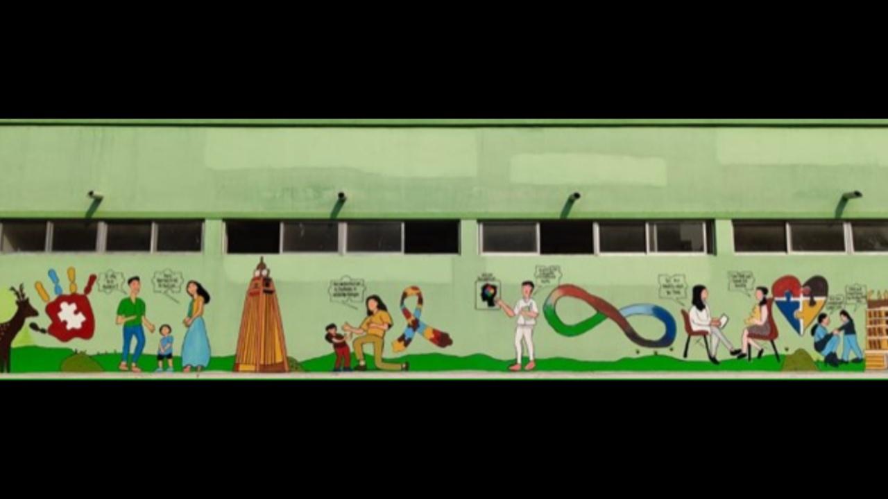 Made by Akshay Mathur, a creative artist on the autism spectrum whose vision knows no bounds. With a passion for painting, photography and graphic design, the 25-year-old has always pursued his craft with unwavering determination. He has created a mural with dimensions 51.8 x 5.8 ft for a plant. The other side was done by a different artist infusing themes of neurodiversity, awareness and liveliness to mark Autism Awareness Month in April. Through his art, Akshay inspires others to embrace diversity and celebrate the beauty of individuality