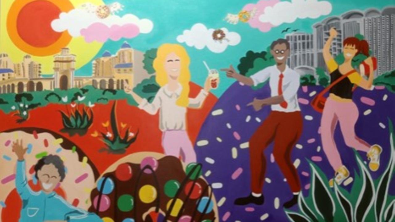 Shreya Gupta, a talented artist despite having a hearing impairment, has pursued her passion with unwavering determination, earning degrees in Fine Arts and Visual Arts. She produced a 5 ft x 3 ft painting masterpiece commissioned by a store to display their culture and values