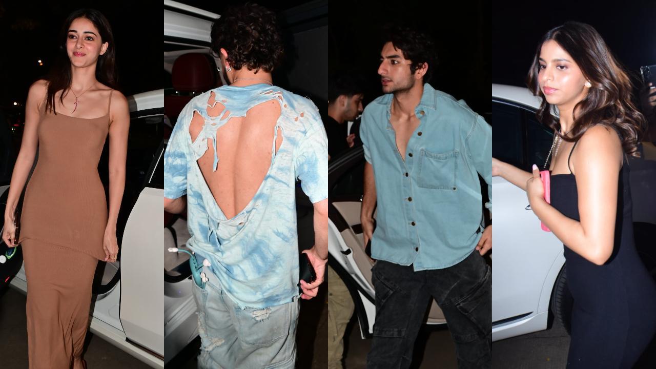 Pics: Ananya Panday, Ibrahim Ali Khan, Suhana Khan attend Tania Shroff's party