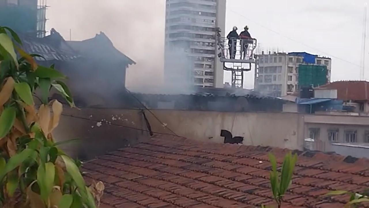IN PHOTOS: A fire broke out in a building in south Mumbai on Monday afternoon