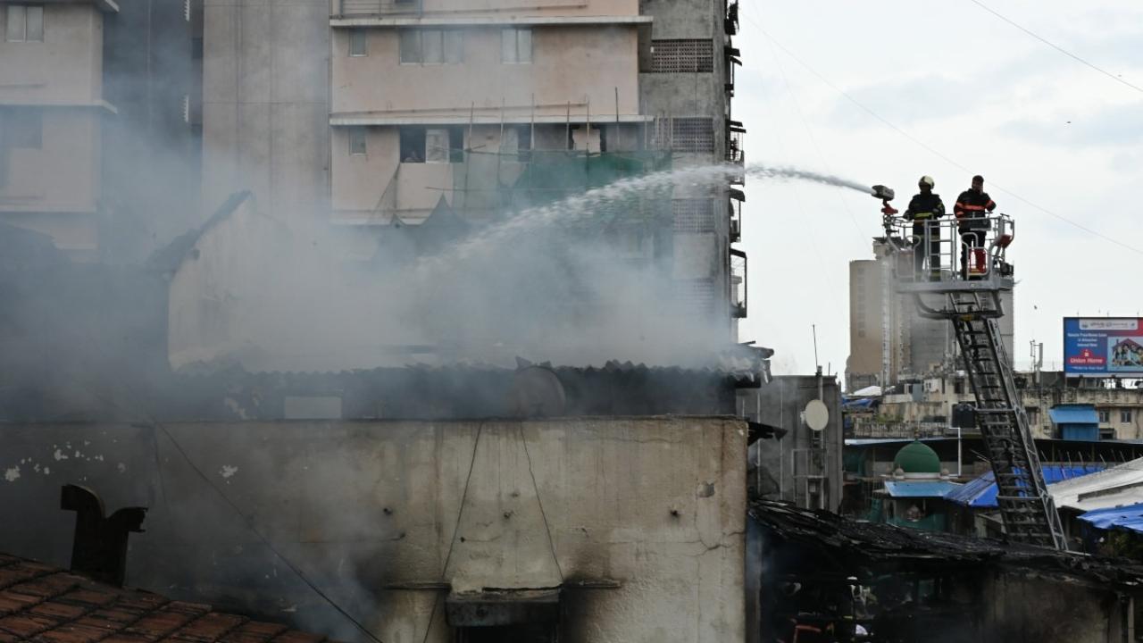 IN PHOTOS: A fire broke out in a building in south Mumbai on Monday afternoon