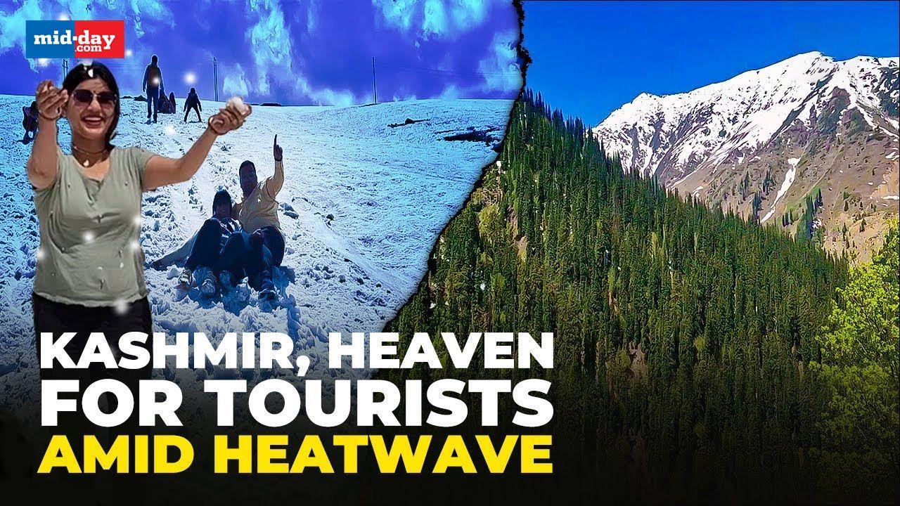 Gurez Valley: Tourists enjoy snow in J&K’s Bandipora amid intense heatwave