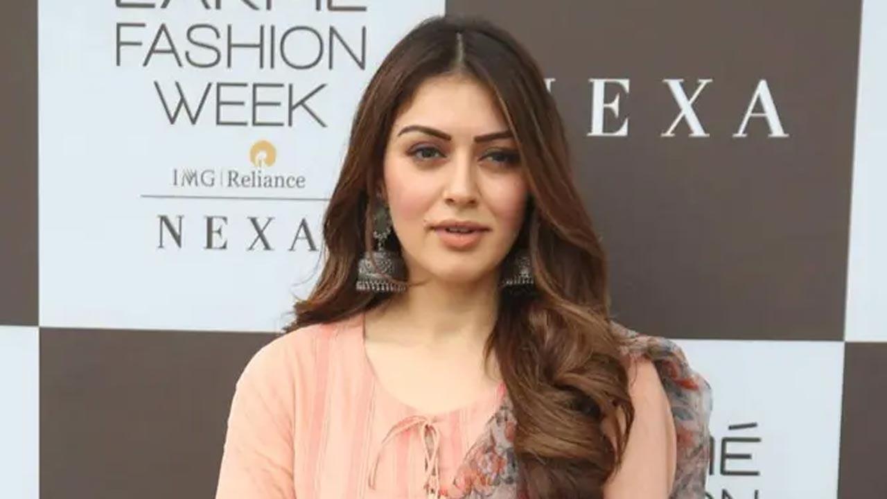 Hansika Motwani amps up her oomph quotient in bomber jacket, matching ruffled skirt