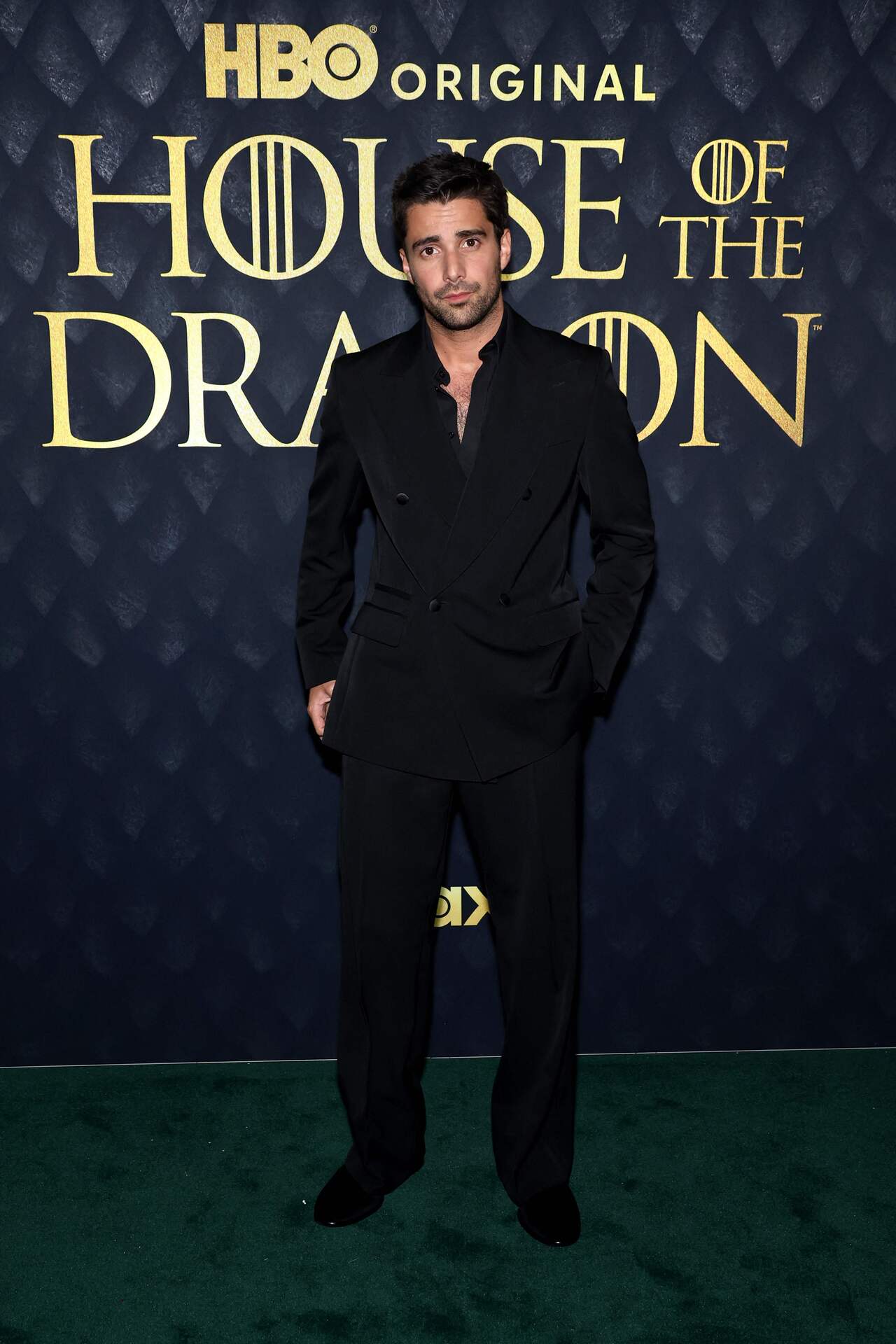The handsome Fabien Frankel who plays Lord Commander of the Kingsguard exuded elegance in an all-black ensemble. 