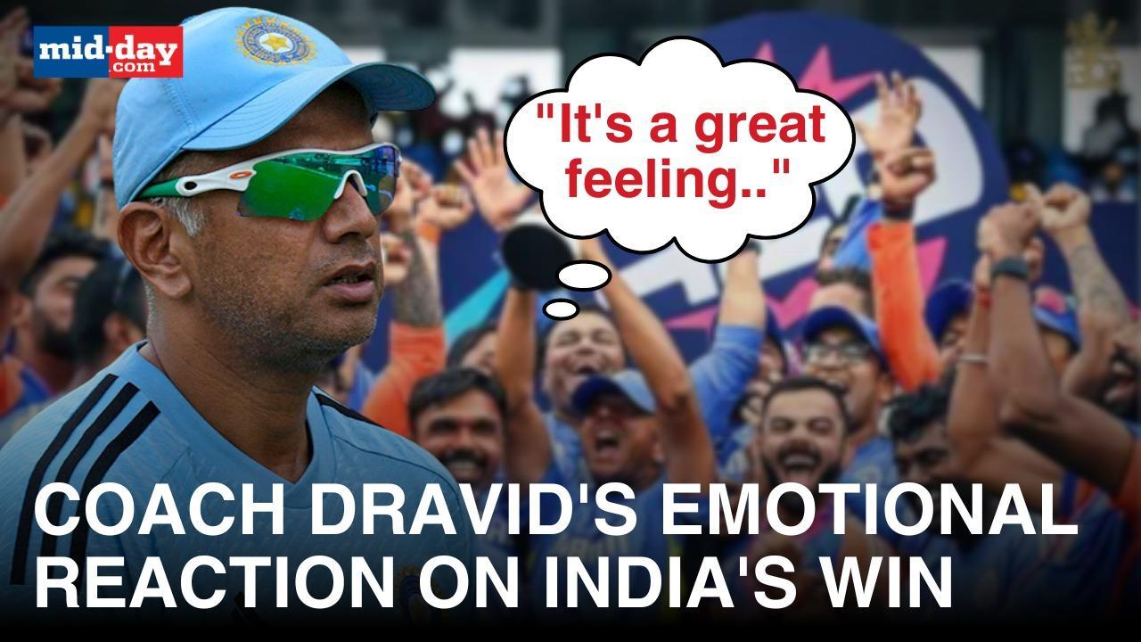 India Lifts The T20 World Cup, Here's How Coach Rahul Dravid Expressed Happiness
