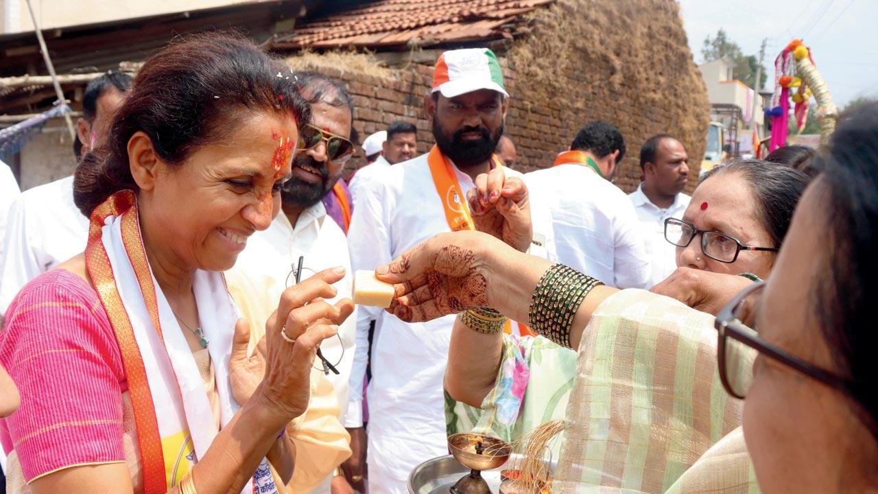 Supriya Sule campaigning during the Lok Sabha elections. File pic/Anurag Ahire