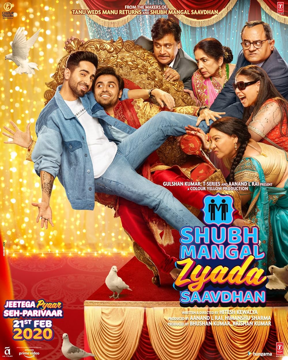Shubh Mangal Zyada Saavdhan (2020): This light-hearted film tackles the issue of same-sex marriage and the struggle for acceptance from families.