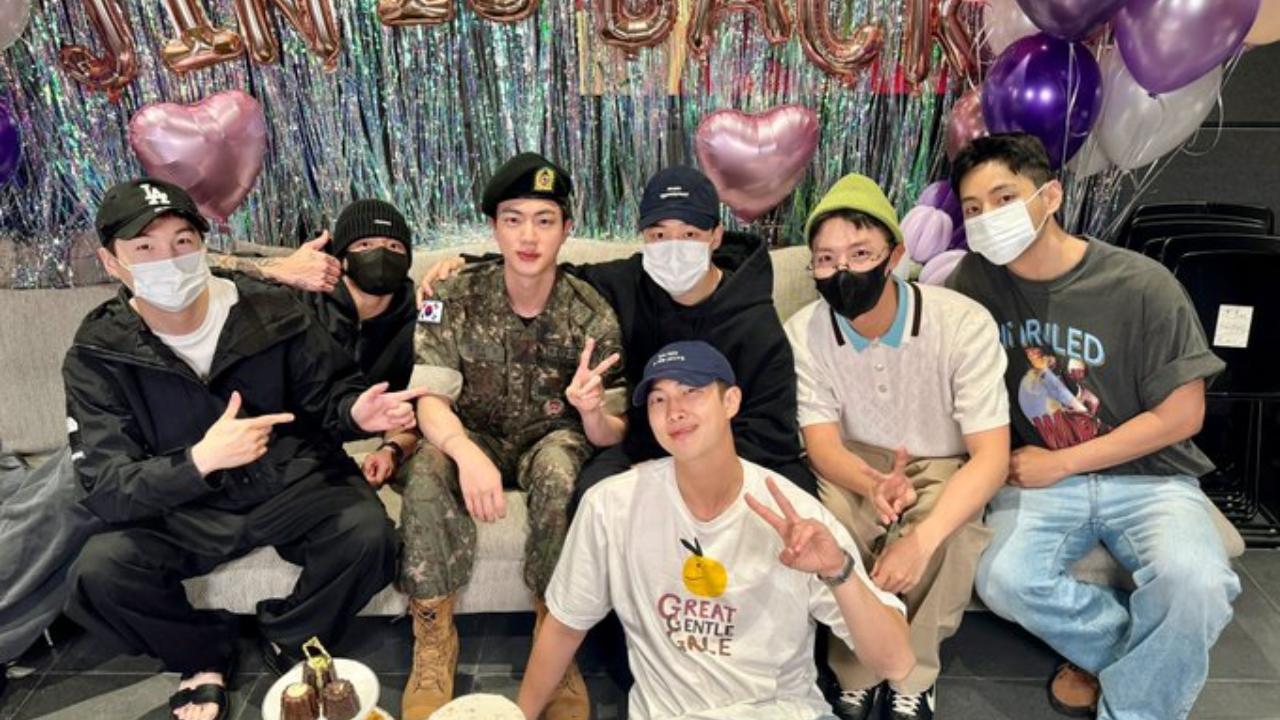 BTS reunited! Jin celebrates military discharge with an emotional group photo, ARMYs ask 'Is this real life?'