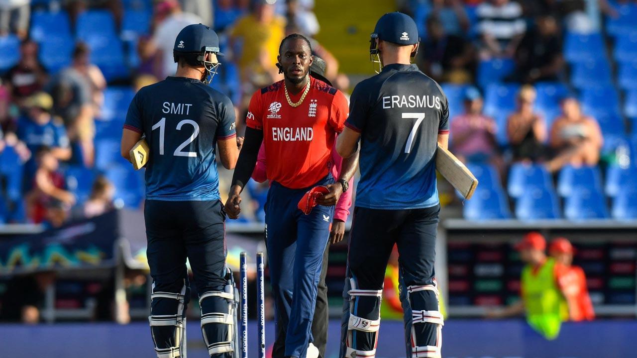 England wins rain-affected T20 World Cup match against Namibia