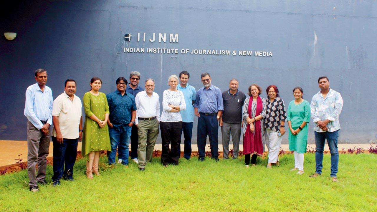 A photograph of the faculty at IIJNM, which recently shut down. The institute management said they did not get the minimum number of enrolments required to keep the doors open. Pic courtesy/IIJNM’s X handle