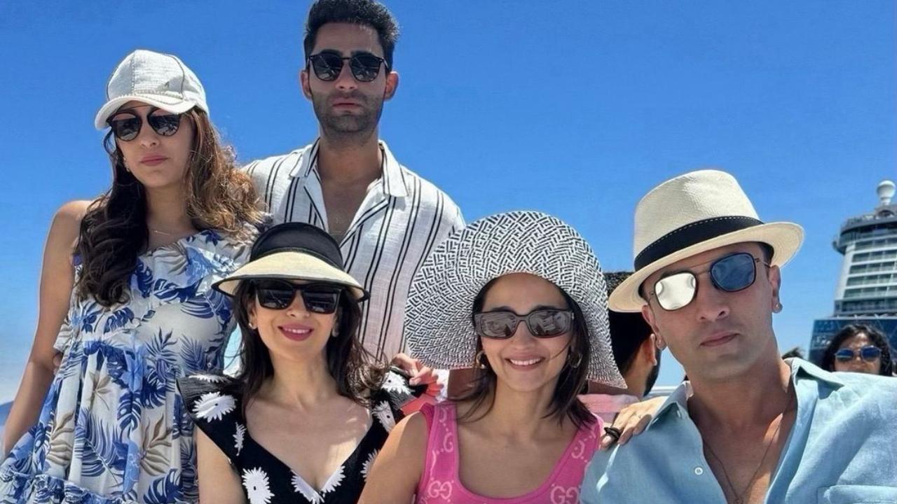 Alia Bhatt, Ranbir Kapoor enjoy family time with Karisma Kapoor on Ambani cruise