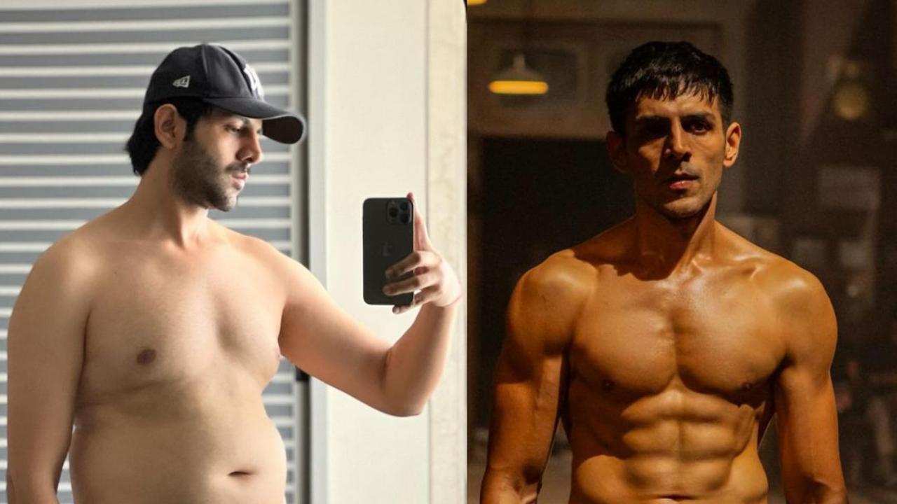 Kartik Aaryan shares pics of his physical transformation from 39 percent to 7 percent body fat for 'Chandu Champion', check out