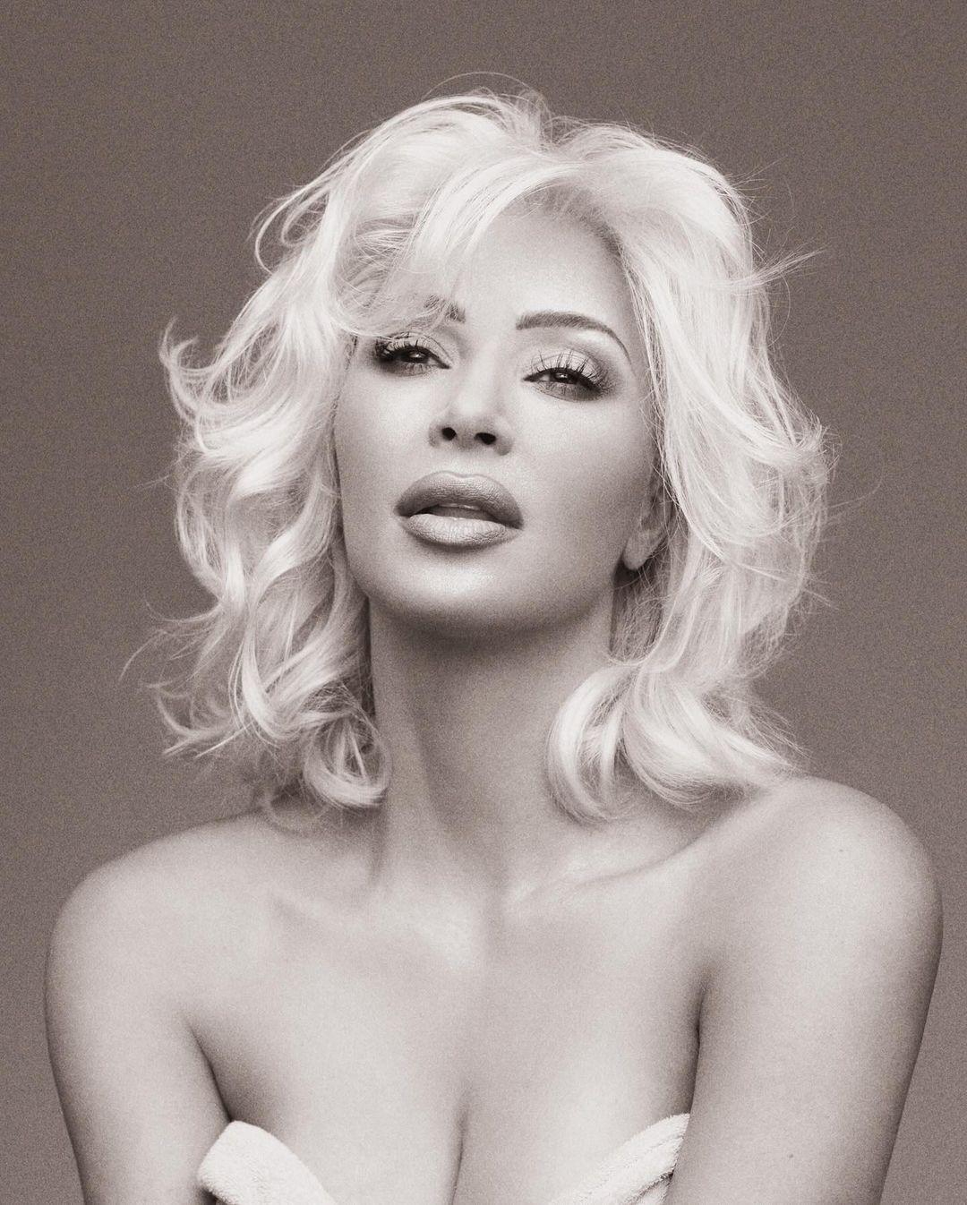 For hair, Kim opted for the timeless blowout hairstyle.