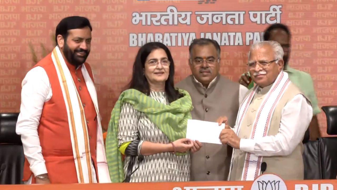 Congress' prominent Haryana leader Kiran Choudhry, her daughter Shruti join BJP