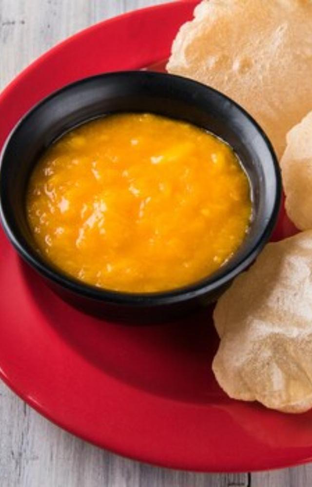 This mango delicacy is famous in Maharashtra and Gujarat. It is made from the pulp of mangoes and is often eaten with poori.