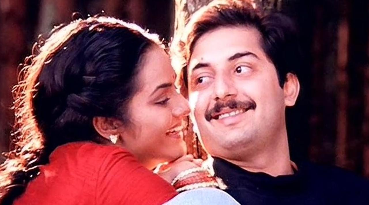 Roja (1992): 
A young woman from a village in Tamil Nadu embarks on a mission to rescue her husband, a cryptologist, who has been kidnapped by terrorists in Kashmir. The film stars Arvind Swamy and Madhoo in the lead.  The film's poignant portrayal of love and patriotism, along with A.R. Rahman's evocative music, has made it a classic