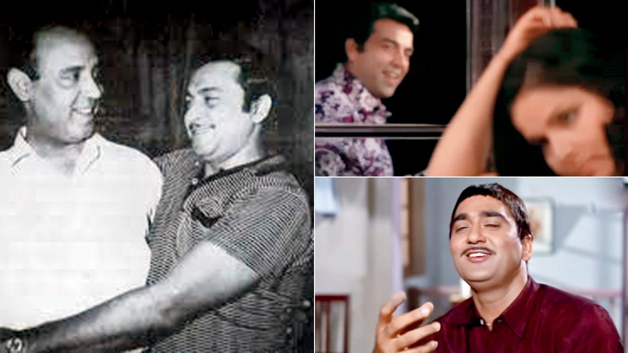 Stills from Blackmail (“Pal pal dil ke paas tum rehti ho”) and Padosan (“Mere same waali khidki mein…”); With good friend music director Madan Mohan