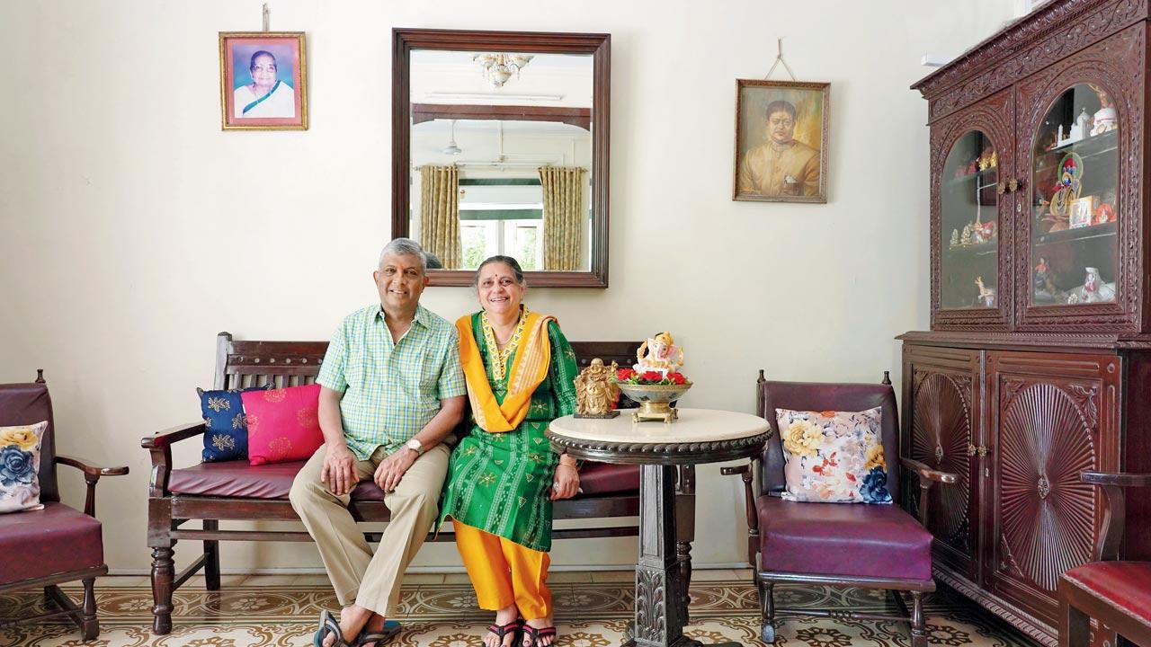 Dr Harshad Vijaykar and wife Ashwini in Salma Manzil