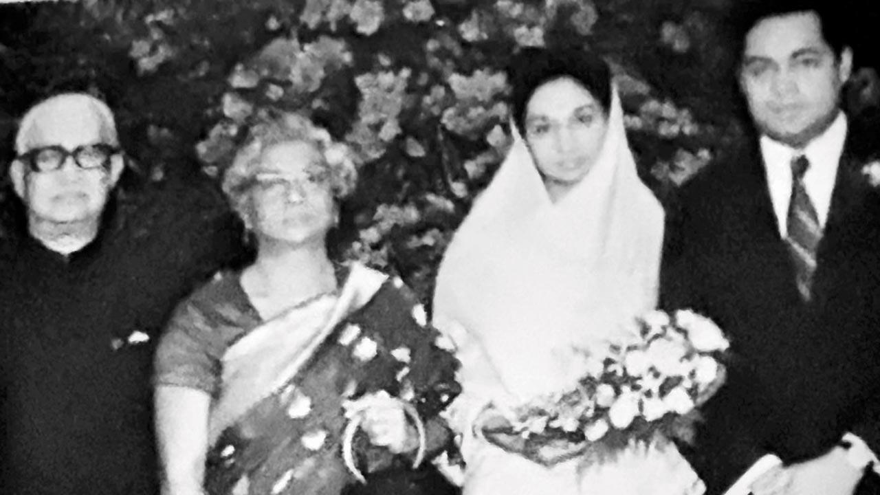 Dr Juliet De Sa Souza at her daughter Lynette Saldanha’s wedding in 1972 