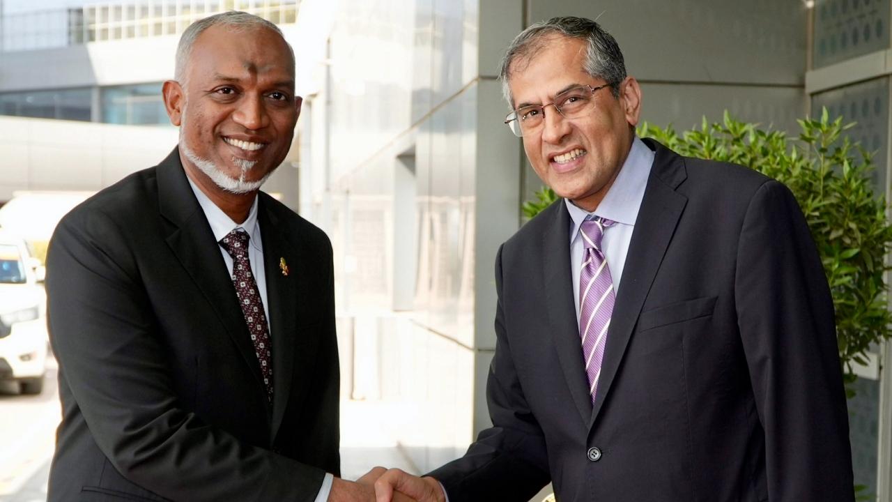 Maldivian President Mohamed Muizzu arrived in Delhi on Sunday morning to attend the swearing-in ceremony of Prime Minister-designate Narendra Modi. It is Muizzu's first visit to India after he became the island nation's president in November last year