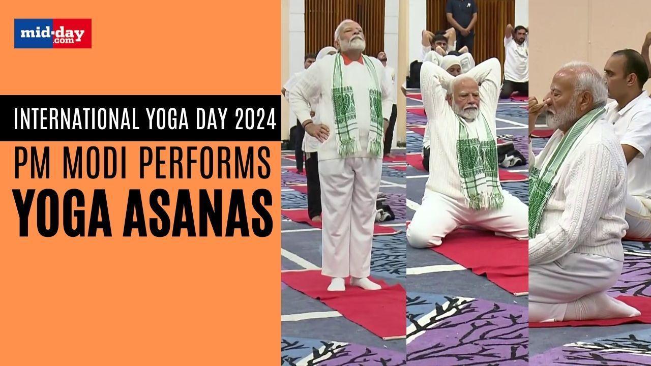 International Yoga Day 2024: PM Modi performs Yoga asanas in Srinagar, J&K