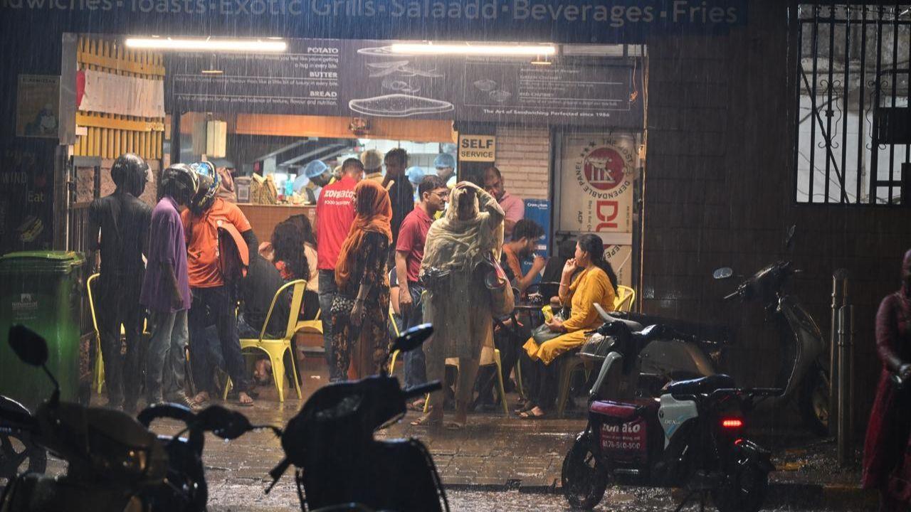 Heavy rains caused a part of the road in Palghar district to cave in, affecting traffic movement on the Mumbai-Ahmedabad highway for more than four hours. Repair works, including fixing a pipeline, were in progress when the incident occurred, leading to a traffic standstill and disruption on both sides of the road.