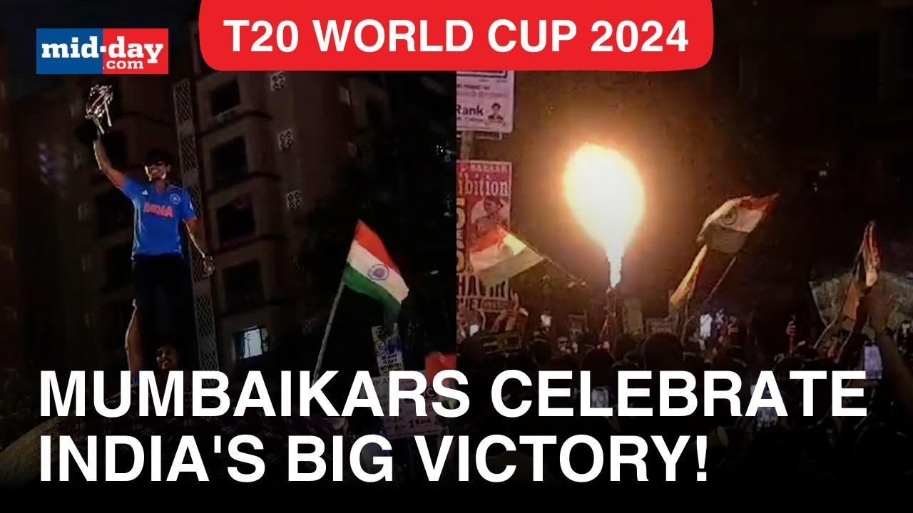 T20 World Cup 2024: Mumbaikars Celebrate India's Big Win!
