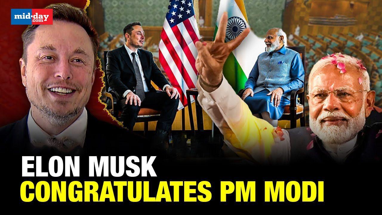 Tesla and X owner Elon Musk congratulates Narendra Modi