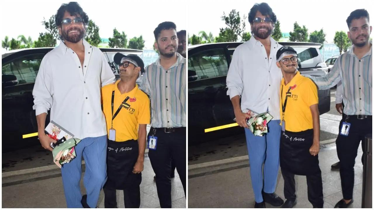 Nagarjuna meets differently abled fan who was pushed away by bodyguards at Mumbai airport, poses for pics. Read more