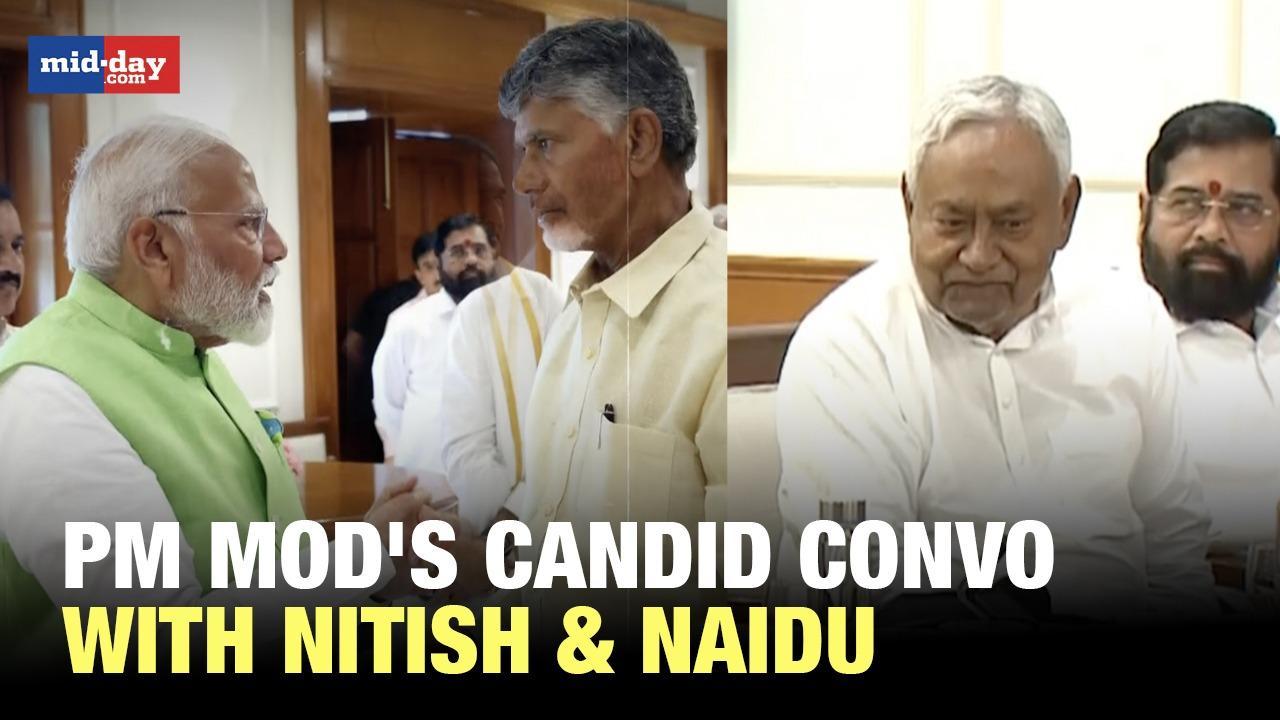 WATCH: PM Modi's Informal Convo with Nitish Kumar & Chandrababu Naidu 