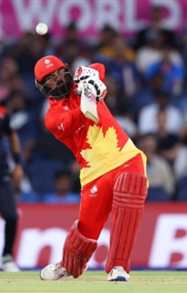 Having needed to bat first, Canada`s opening batsman Navneet Dhaliwal scored 61 runs in 44 balls including 6 fours and 3 sixes
