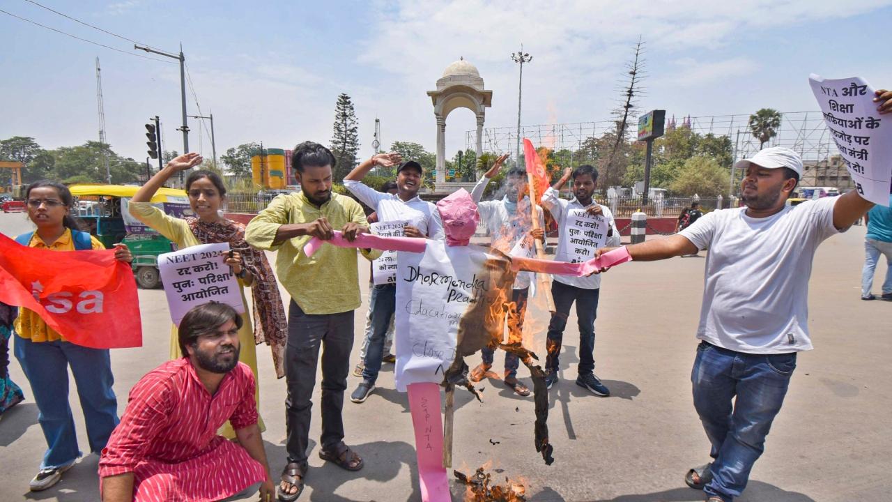 The claims were refuted by the police who said permission was not taken to protest in the high security area, which remains under section 144.