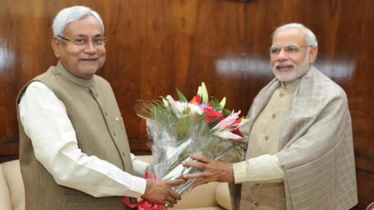 Nitish Kumar meets PM Modi before India General Elections 2024 result