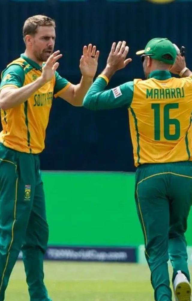 Nortje accomplished this record during his side`s T20 World Cup semifinal match against Afghanistan at Tarouba