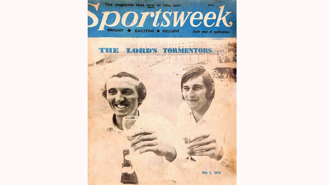The Sportsweek magazine issue which covered the Lord’s Test 