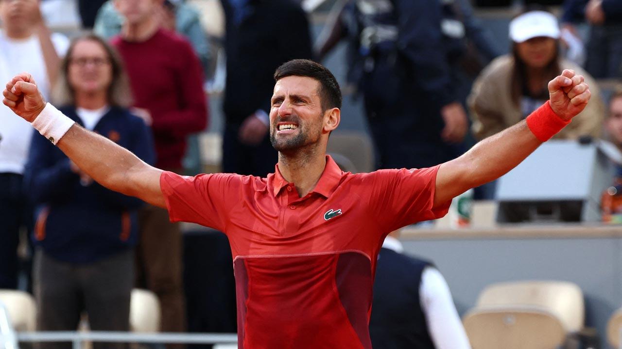French Open: Djokovic rallies from the brink to beat Cerundolo in fourth-round classic