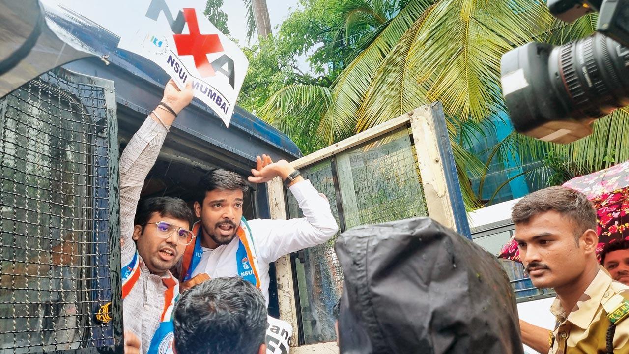 Mumbai: NSUI storm wrong NTA office in NEET exam fury