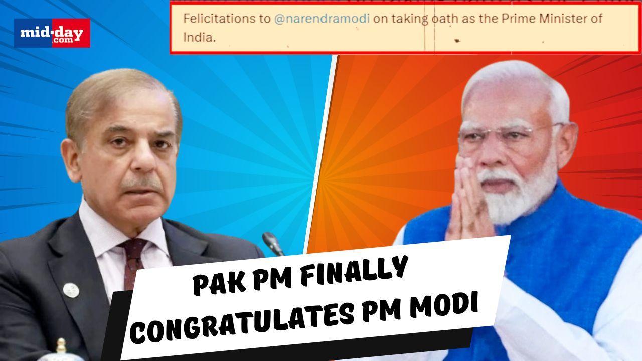 Pak PM Shehbaz Sharif Congratulates PM Modi for His Third Term Victory 