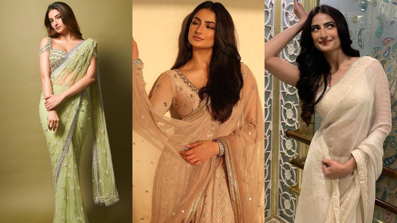 In Pics: Blingy sarees to royal Anarkali suits, Palak Tiwari's ethnic fashion